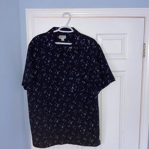 Navy seersucker style button down shirt by Haggar